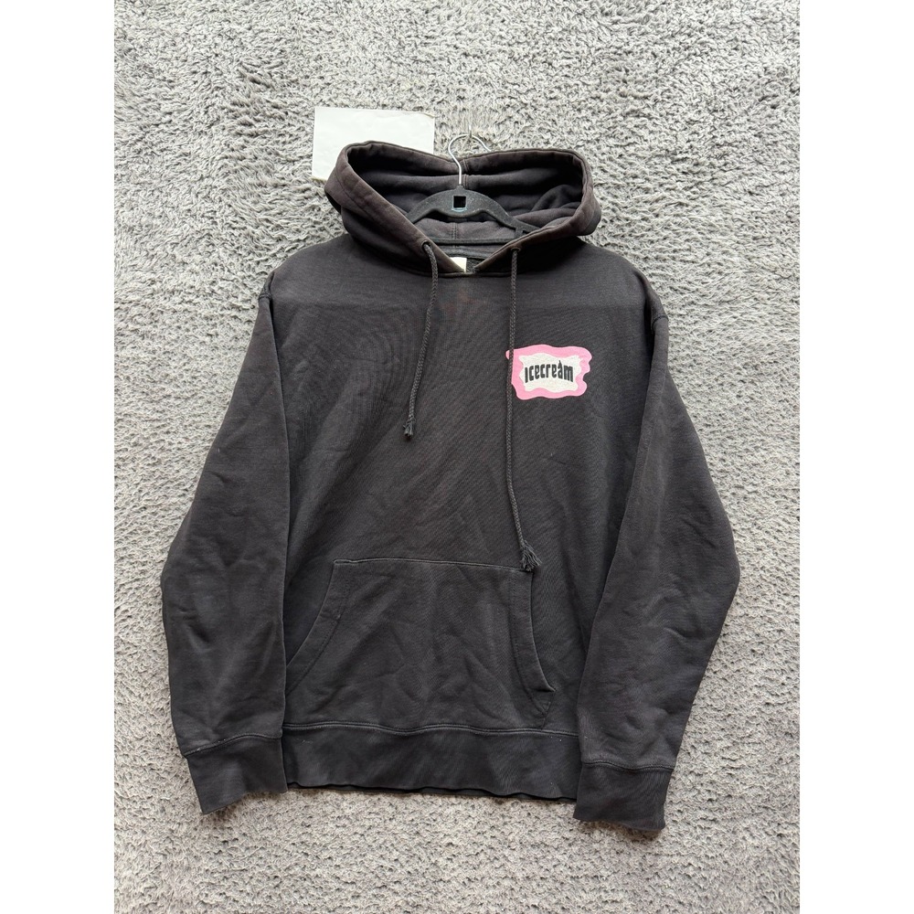 Icecream Billionaires Boys Club Flag Graphic Pullover Hoodie Black Size S/M